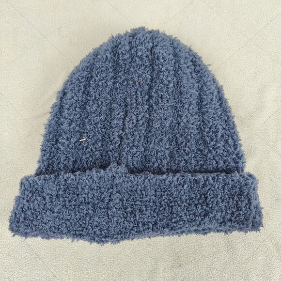 Free People Cloud Rib Beanie Hat Womens One Size Navy Blue Fuzzy Cozy NWT - Picture 2 of 7